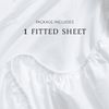 Linen Closet Luxury Cotton Percale Fitted Sheet, King, White