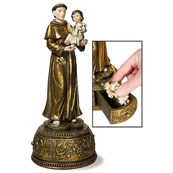 St Anthony Statue W/Drawer Bse