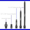 Stark USA 53PCS 1/4" DR Deep & Shallow Socket SAE/Metric Extension Bar Ratchet