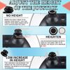 PlayRealm NO Falling Off Thumbstick Extender x 2 & Thumb Grip x 4 for PS5 & PS4 Controller (Black White Pack)