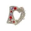 Sparkly Crystal Red Heart Claw Hair Clip ~ Medium Size