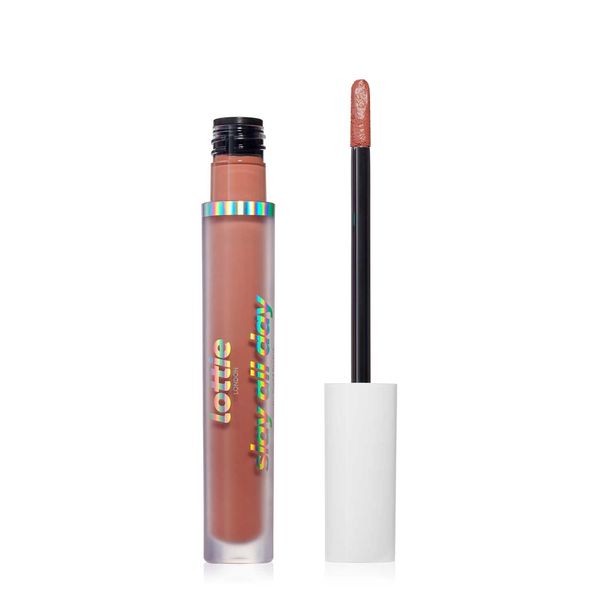 Lottie London Slay All Day in Fleek, Velvety smooth, ultra long-lasting, smudge-free liquid lipstick with moisturising formula for a bold lip finish
