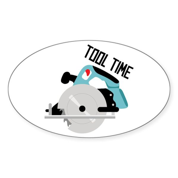 CafePress Tool Time Sticker Oval Car Bumper Sticker(10-Pack)