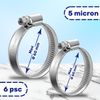 Hose Clips - Diameter Ø 60-80 mm - Width 9 mm- Set 6 Pieces - MONTERAL