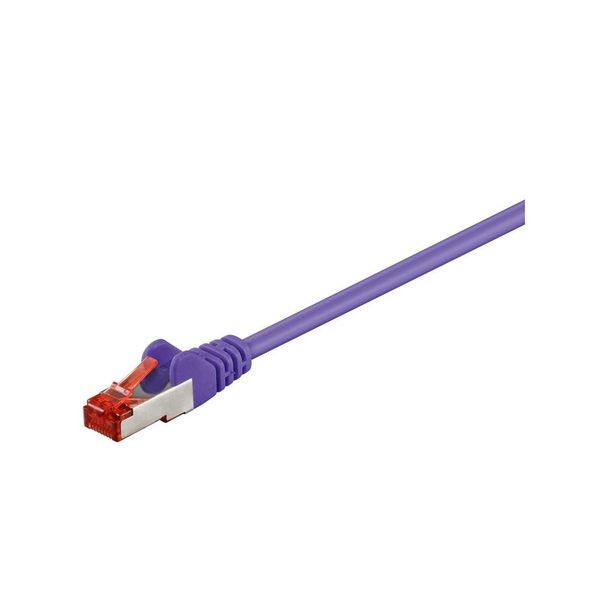 Goobay 93541 CAT 6 Patchkabel, S/FTP (PiMF), Violett - LSZH halogenfrei, Kupfer