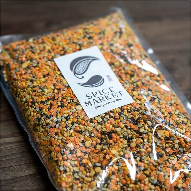 Mixed Dahl, 2.2 lbs (1 kg), Dried Beans, Chickpeas, Gila Beans, Mung Beans, Black Mung Beans, Wood Beans