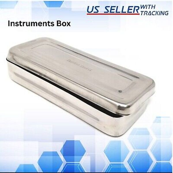 1XDental Surgical Instruments Tool Tray Medical Lab Stainless Box 7"x3"x1.5"