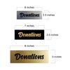 Signs ByLITA Basic Donations Sign (Brushed Gold) - Large