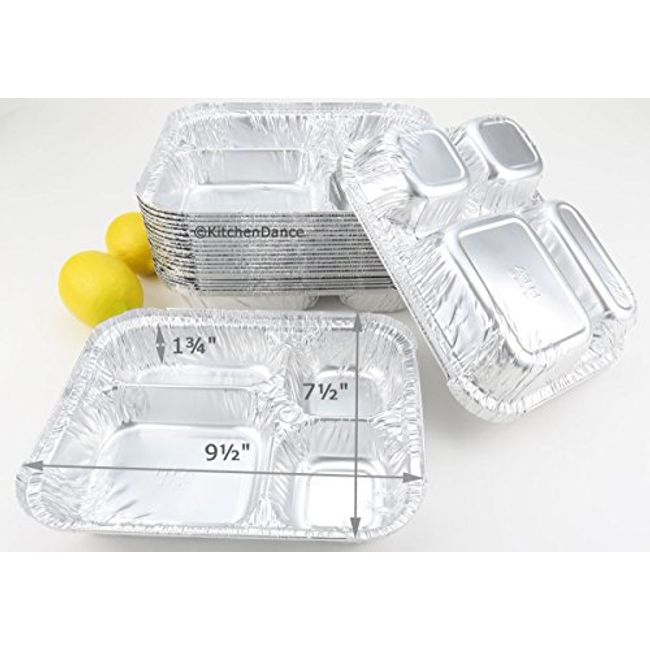 KitchenDance Disposable Aluminum 13 x 9 x 2 Cake pans with Lids
