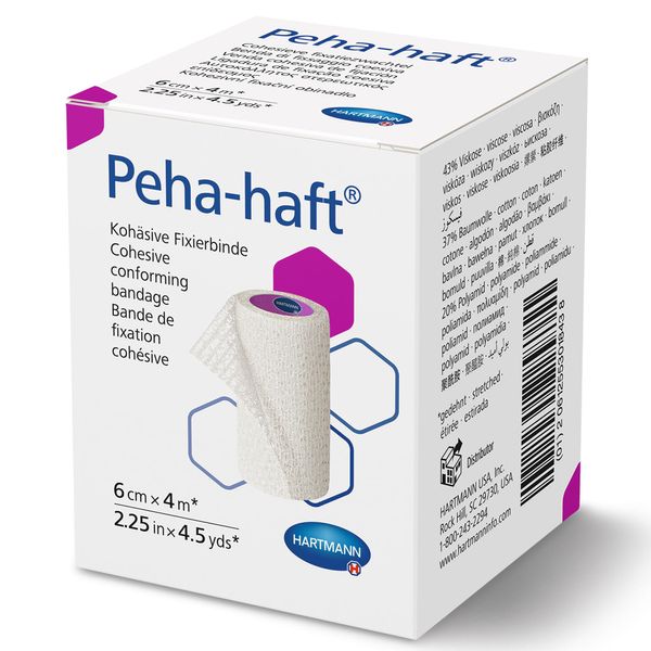 Hartmann 9324426 Peha-haft Kohäsive Elastische Fixierbinde, 6cm x 4m