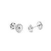 18ct White Gold flower Children's Earrings