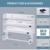 Foil and Plastic Wrap Organizer, 4 in 1 Acrylic Plastic Wrap Dispenser