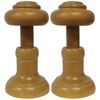 Pair of Wooden Curtain Stem Holdbacks Beach Effect
