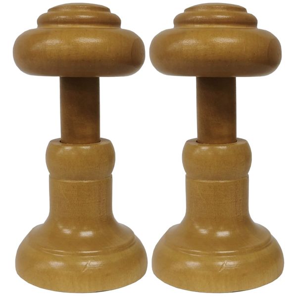Pair of Wooden Curtain Stem Holdbacks Beach Effect