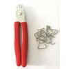 NIDAYE Straight Hog Ring Pliers Set & 200pcs Galvanized Hog Rings Upholstery