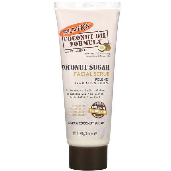 Palmers Coconut Sugar Facial Scrub Coconut Oil Formula Exfoliates 3.17 Ounces