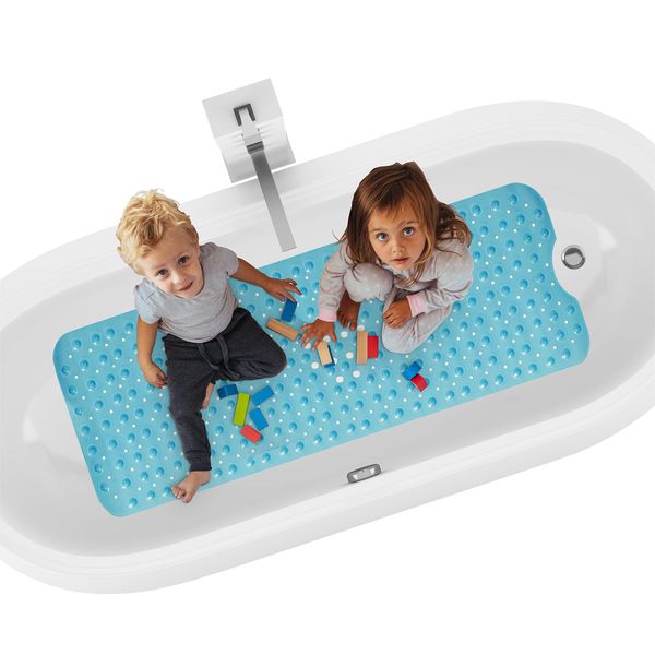 Riijk Bath Mat with 200 Suction Cups Bath Mat Non-Slip Shower Mat 100 x 40 cm