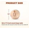 7/8-Inch Solid Wooden Replacement Bingo Balls