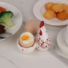 BUNCHBRAVO Ceramic Egg Cup - Cute Chicken Design, Rustic Farmhouse Dining Table Decor, Whimsical Easter Kitchen Accessory