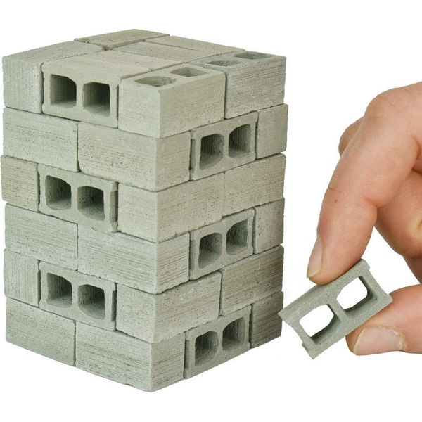 Acacia Grove Mini Cinder Blocks, 48 Pack, 1/12 Scale