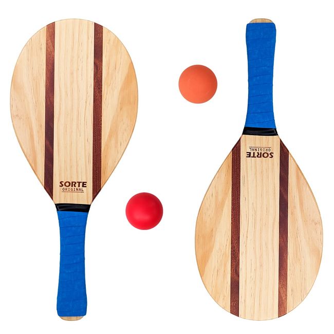 Ipanema Fresco Ball Racket Set (SORTE ORIGINAL) Outdoor and Indoor Ball Set of 2 & Exclusive Tote Bag Included