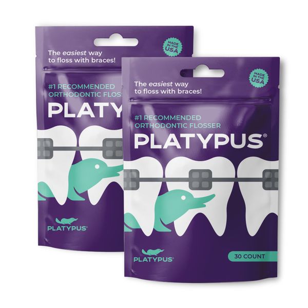 Platypus Orthodontic Flossers 2 Bags Set 30/Bag