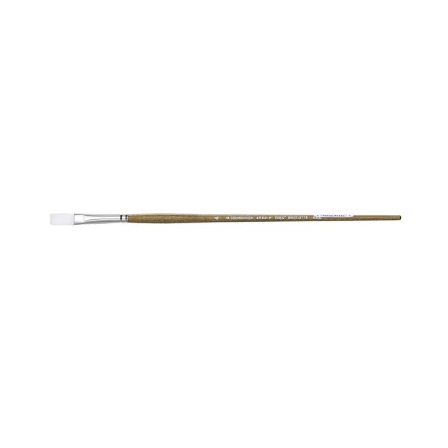 Grumbacher Bristlette Flat Oil and Acrylic Brush, Synthetic Bristles, Size 4 (4720F.4)