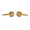 Gold Ear Stud Mini Birthstone April