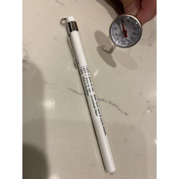 Instant Read Thermometer, 5.5" Stainless Steel for Quick Temperature Reading