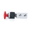 U.S. Solid 1/4" Pneumatic Control Mechanical Valve 3 Way 2 Position Red Button