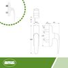 Amig - Practical Window Handle | Simple Modern Design | Reversible for Hinged or Swinging Windows | Aluminium Base with Concealed Screwing, White