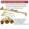 Portable Oxy Acetylene Gas Cutting Torch & Welding Set Kit w/Welding Goggles