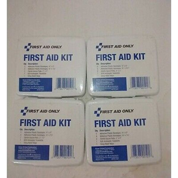 4 First Aid Only On The Go First Aid Kit  13 Pcs Exp11/26