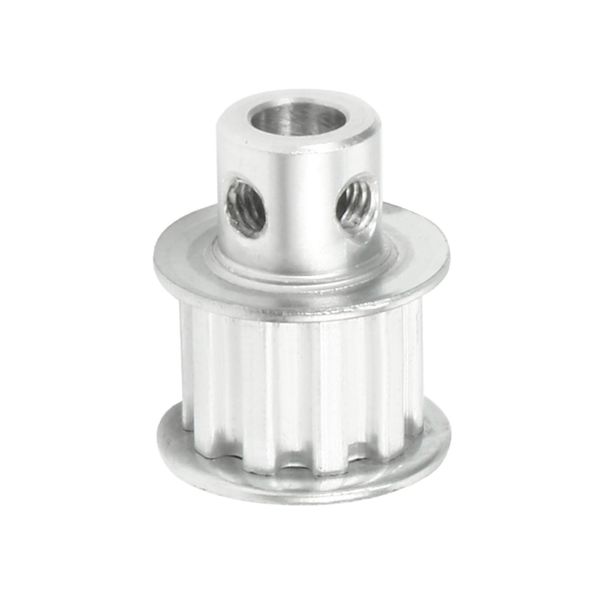 Rebower Timing Pulley, Synchronous Wheel, Synchronous Wheel, 0.4 inch (10 mm) Wide Belt, For 3D Printers, CNC Machines, 10 Teeth, 0.2 inch (6 mm) Bore, Silver Tone 1 Pack