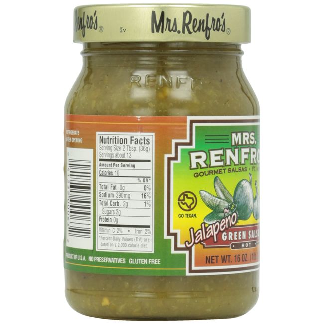 Mrs Renfros Salsa, Ghost Pepper, Hot - 16 oz