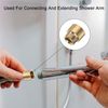 uxcell 2 Pcs Shower Head Extension Arm 20mm Length Brass Shower Head Extender