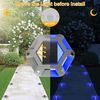 T-SUN 8Pcs Blue Solar Deck Lights Driveway Dock Garden LED Light Step Lights