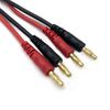 FLY RC EC3 Connector Plug->4mm Banana Plug Battery Charging Lead Adapter Cable-2 Pack