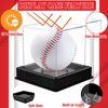 2Pcs Baseball Cube UV Protection Display Case Holder with Built in Stand Clear