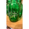 Handmade, customizable up-cycled green glass barrel solar lantern