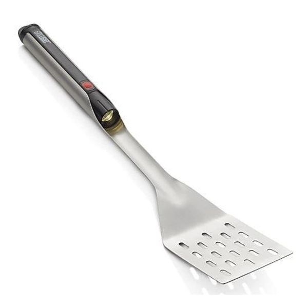 Grill Light Stainless Steel BBQ Grilling Spatula with LED Flashlight - Thick Restaurant Grade Steel - Waterproof & Dishwasher Safe - Grill in The Dark - Camping Barbeque Grilling Spatula