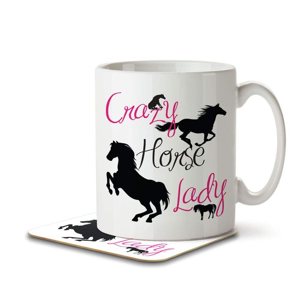 Crazy Horse Lady - Mug and Coaster by Inky Penguin