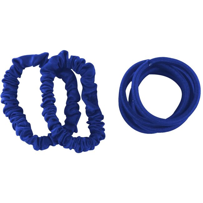 Daisy Daisy Set of Scrunchies and Elastics in School Colours in Royal Blue, size: One Size