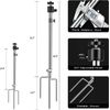 Trail Camera Mount Ground Stake Stand，Stainless Steel Game Camera Stand, 360 ° A