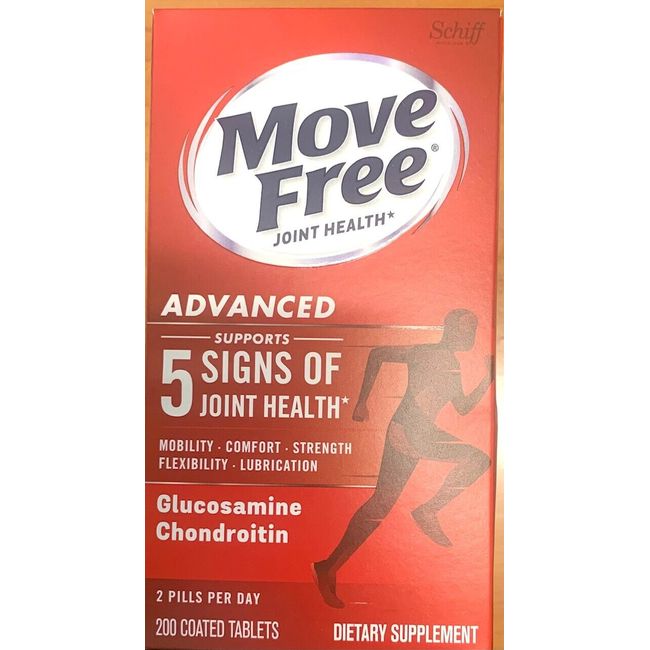 Schiff Move Free Advanced Glucosamine + Chondroitin, Joint Health  200 Tablets