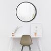 18" Circle Wall Mirror Round Makeup Vanity Mirror with Metal Frame for Bathroom