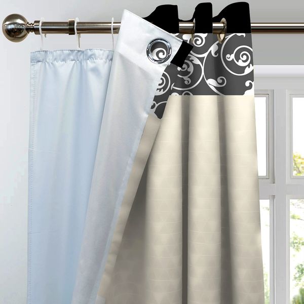 rejuvopedic Eyelet SRC Blackout Thermal Curtain Lining Readymade To Fit Eyelet Curtains Curtains 90 width x 54 drop, Choice Of 9 Sizes