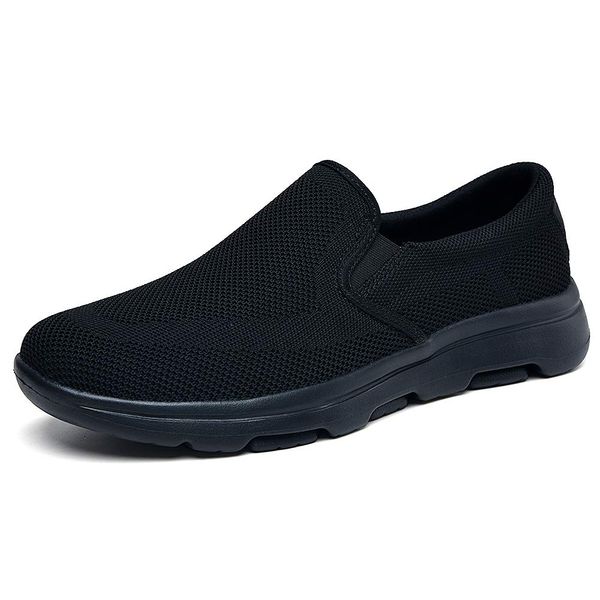 TIOSEBON Men's Slip On Loafers Comfort Walking Shoes Driving Sneakers 7 UK All Black