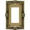 Franklin Brass Pineapple (1-Pack) Decorative Light Switch Cover Tumbled Antique Brass 1-Gang Decorator/Rocker Wall Plate Electrical Outlet Guard 64473