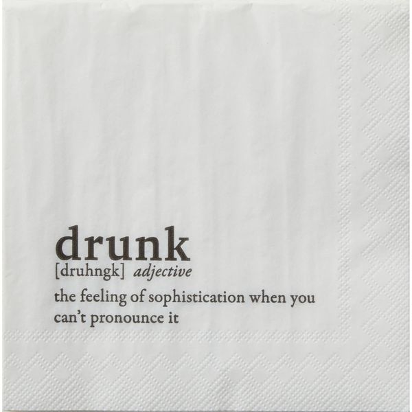 Tableau Beverage Napkin Paper Drunk Theme 1 Package 12 pcs